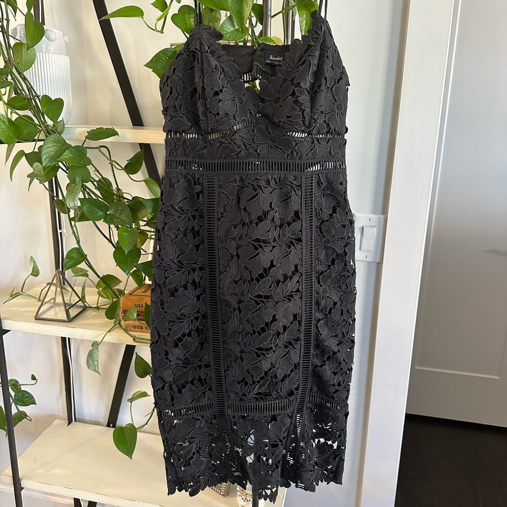 Bardot Black Lace Dress